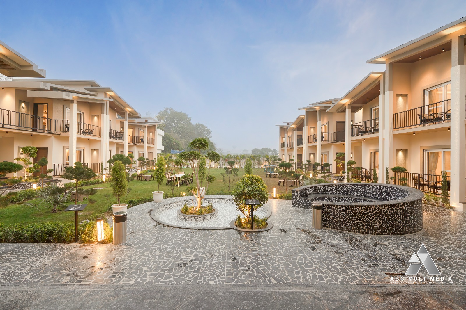 Resort courtyard